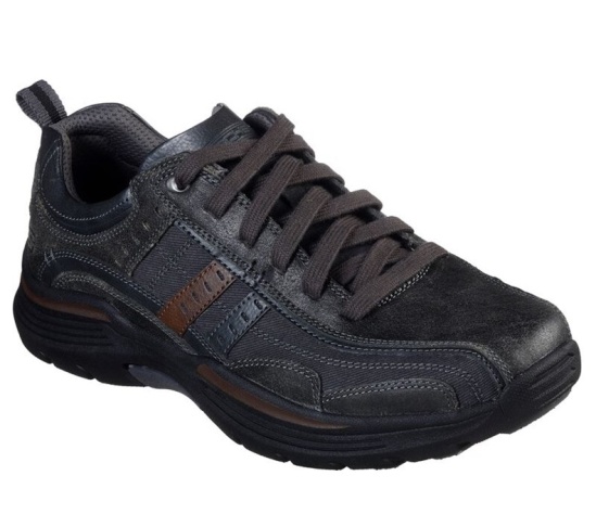 Skechers Relaxed Fit: Expended - Manden Tenisky Panske Tmavo Siva | 094-WTHKYJ