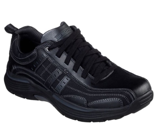 Skechers Relaxed Fit: Expended - Manden Tenisky Panske Čierne | 816-QLKDWO