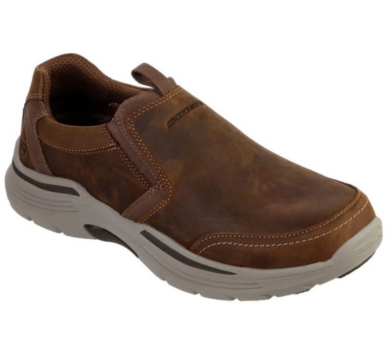 Skechers Relaxed Fit: Expended - Morgo Slip On Panske Hnede | 689-TJMORK