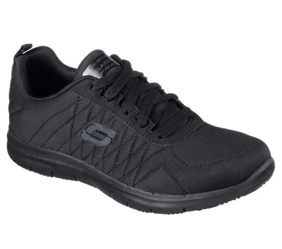 Skechers Relaxed Fit: Ghenter Sr Pracovne Cizmy Damske Čierne | 349-SYOJDW