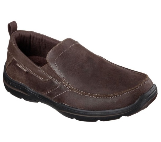 Skechers Relaxed Fit: Harper - Forde Topanky Casual Panske Tmavo Hnede | 518-TDECZM
