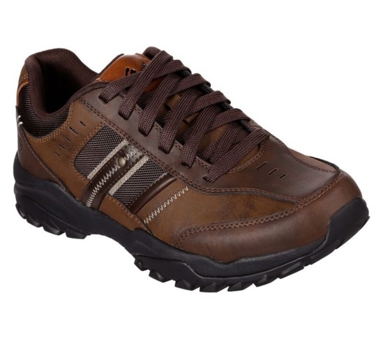 Skechers Relaxed Fit: Henrick - Delwood Snurovacie Topanky Panske Hnede | 971-LDCJVP