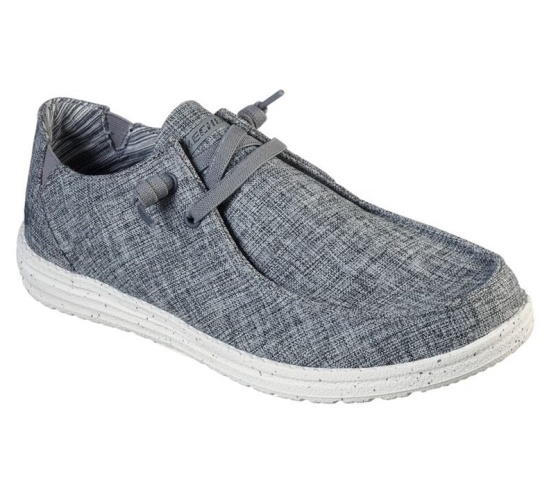 Skechers Relaxed Fit: Melson - Chad Slip On Panske Siva | 309-EIKRMJ