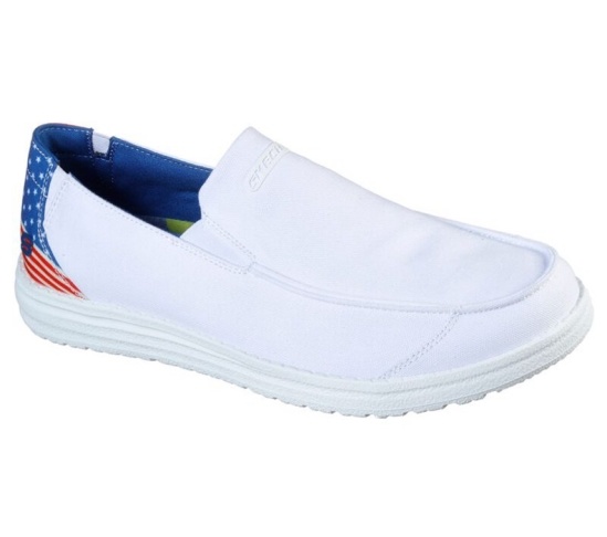 Skechers Relaxed Fit: Melson - Ralo Slip On Panske Biele | 725-GUOZPB