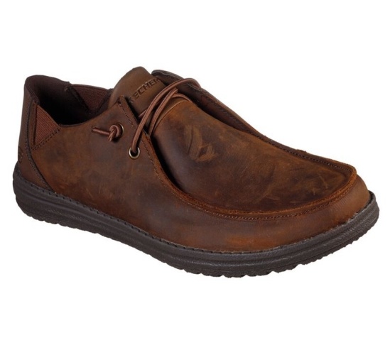 Skechers Relaxed Fit: Melson - Ramilo Slip On Panske Hnede | 032-LYMACR