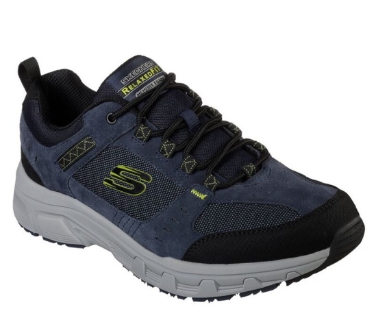 Skechers Relaxed Fit: Oak Canyon Tenisky Panske Námornícka Modrá / Svetlo Zelene | 140-GNFSQR