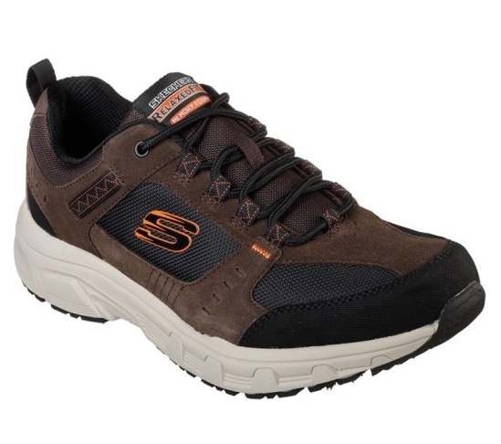 Skechers Relaxed Fit: Oak Canyon Tenisky Panske Čokoláda / Čierne | 937-NUGEOZ