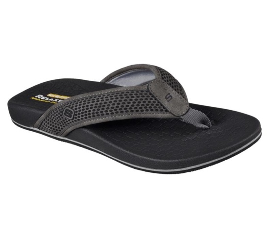 Skechers Relaxed Fit: Pelem - Emiro Zabky Panske Tmavo Siva | 713-UZNOQW