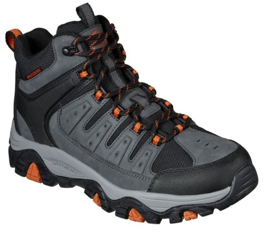Skechers Relaxed Fit: Pine Trail - Midline Cizmy Panske Čierne / Siva | 368-WSCTRU