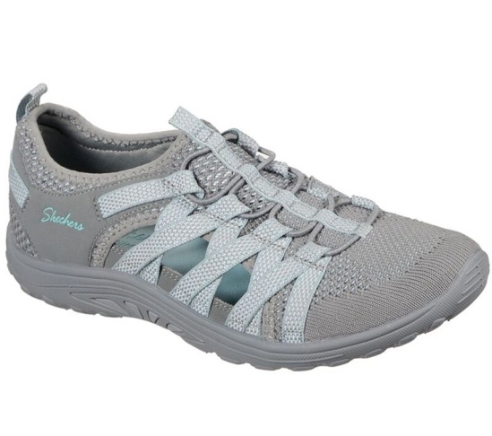Skechers Relaxed Fit: Reggae Fest - Hooked Slip On Damske Siva / Svetlo Tyrkysové | 935-LBZVMK