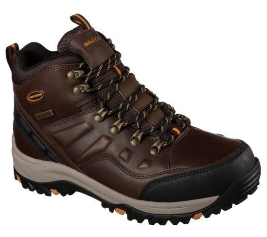 Skechers Relaxed Fit: Relment - Traven Turisticke Topanky Panske Tmavo Hnede | 864-ZHLRXO