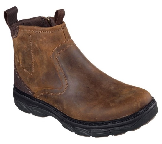Skechers Relaxed Fit: Resment - Korver Cizmy Panske Hnede | 830-BMJDZL