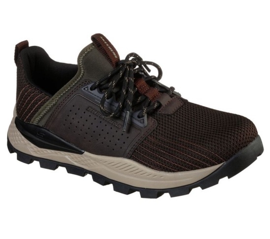 Skechers Relaxed Fit: Riglen - Charlo Tenisky Panske Tmavo Hnede | 270-PMSVTQ
