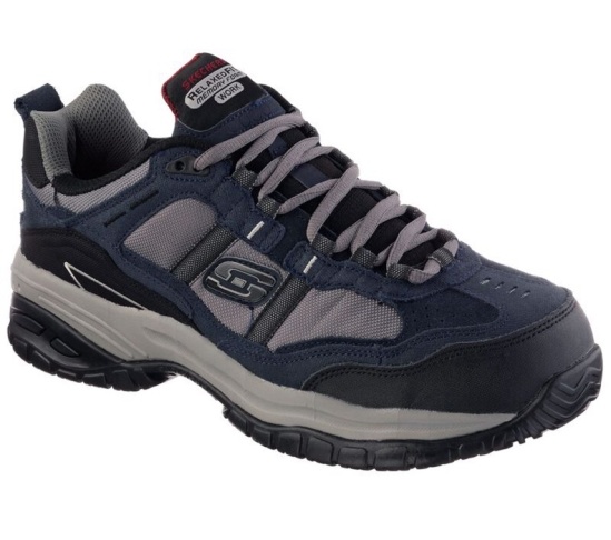 Skechers Relaxed Fit: Soft Stride - Grinnell Comp Pracovne Cizmy Panske Námornícka Modrá / Siva | 18
