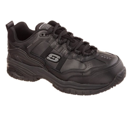 Skechers Relaxed Fit: Soft Stride - Grinnell Comp Pracovne Cizmy Panske Čierne | 987-HMTCOY