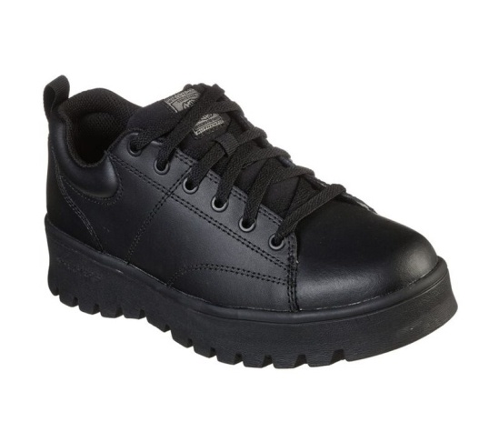 Skechers Relaxed Fit: Street Kopačky Sr Pracovne Cizmy Damske Čierne | 647-YKQPLA