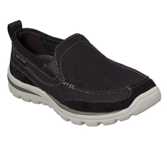 Skechers Relaxed Fit: Superior - Milford Slip On Panske Čierne | 019-PLISBG