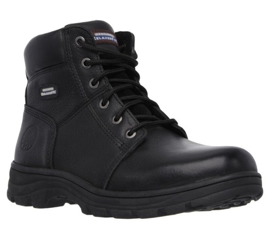 Skechers Relaxed Fit: Workshire - Condor Pracovne Cizmy Panske Čierne | 468-PXNYBM