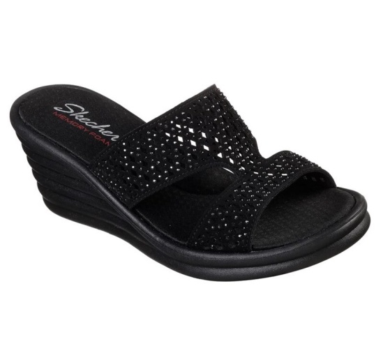 Skechers Rumblers Wave - Ibiza Summer Sandale Damske Čierne | 127-PVZTQJ