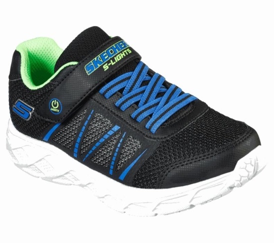 Skechers S Lights: Dynamic-Flash Tenisky Chlapcenske Čierne / Svetlo Zelene | 263-XNCIZF