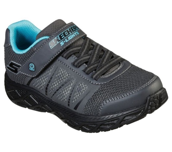 Skechers S Lights: Dynamic-Flash Tenisky Chlapcenske Siva / Čierne | 735-UVPHFM