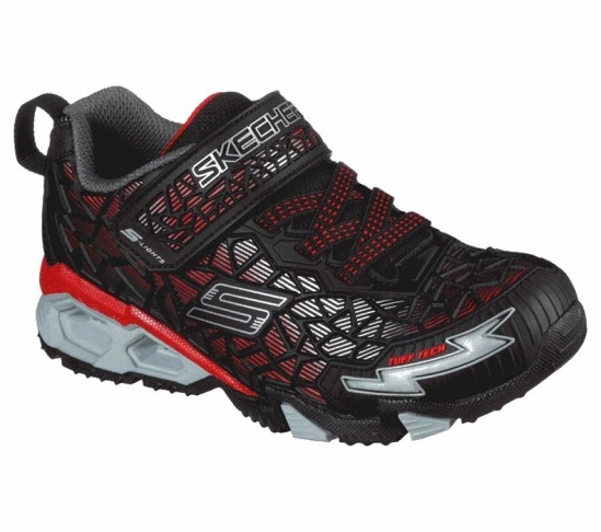 Skechers S Lights: Hydro Lights - Tuff Force Tenisky Chlapcenske Čierne / Červené | 536-TBMIDS