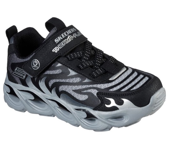Skechers S Lights: Thermo-Flash Tenisky Chlapcenske Čierne / Siva | 539-TAVMCD