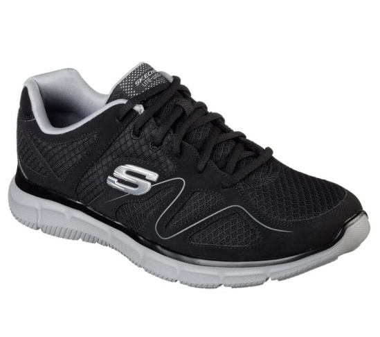 Skechers Satisfaction - Flash Point Tenisky Panske Čierne / Siva | 812-IMUCHW