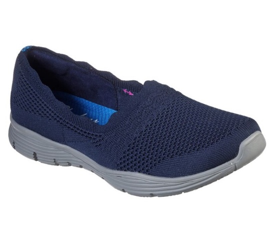 Skechers Seager - Umpire Balerinky Damske Námornícka Modrá | 327-UTAKQS