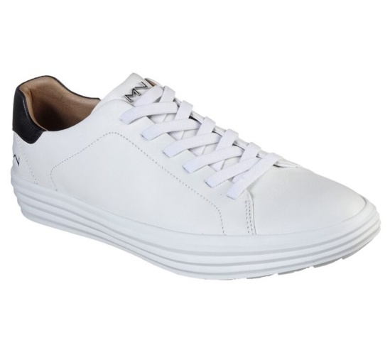Skechers Shogun - Lobby Slip On Panske Biele / Čierne | 910-PKUSTB