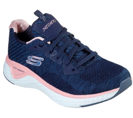 Skechers Solar Fuse - Brisk Escape Tenisky Damske Námornícka Modrá / Ruzove | 415-VAOMWY