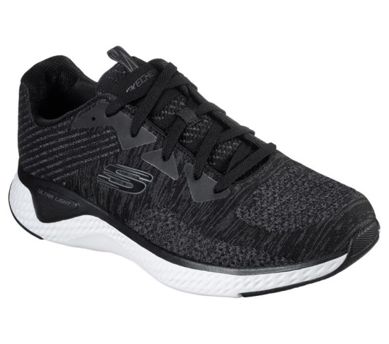 Skechers Solar Fuse - Kryzik Tenisky Panske Čierne / Biele | 053-VSBTWA