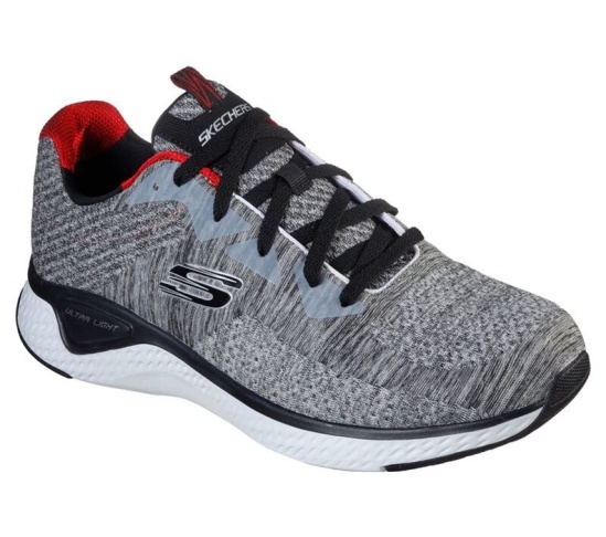 Skechers Solar Fuse - Kryzik Tenisky Panske Siva / Čierne | 701-WNFIQA