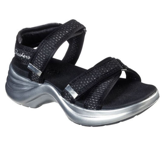 Skechers Solei St. - Mood Shiner Sandale Damske Čierne | 189-SFUZPR