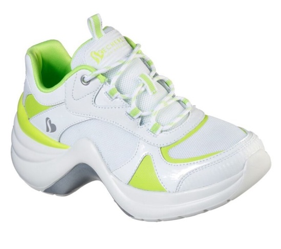 Skechers Solei St. - Neon Lights Tenisky Damske Biele / Svetlo Zelene | 824-ISNHAV