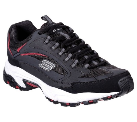 Skechers Stamina - Cutback Tenisky Panske Čierne / Červené | 218-MOHETL