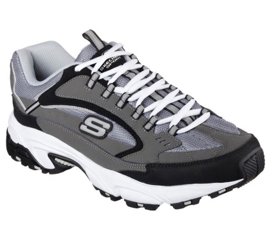Skechers Stamina - Cutback Topanky Casual Panske Siva / Čierne | 471-RKDUGL