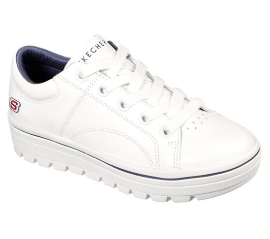 Skechers Street Cleats 2 - Spangled Tenisky Damske Biele / Námornícka Modrá | 269-OWPXKB
