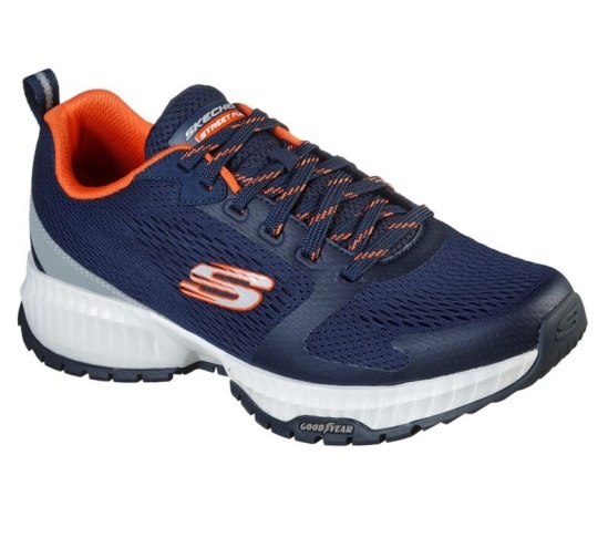 Skechers Street Flex - Eliminator Tenisky Panske Námornícka Modrá / Oranžové | 682-CWTNJU