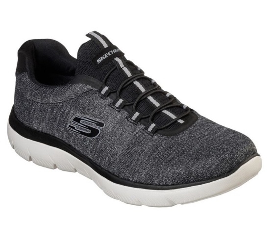 Skechers Summits - Forton Slip On Panske Čierne / Biele | 725-IKHBMF