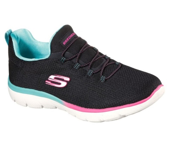 Skechers Summits - Glowing Glitz Slip On Damske Čierne | 514-PMULRA