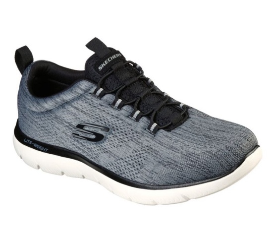 Skechers Summits - Louvin Slip On Panske Čierne / Biele | 256-KEDUAC