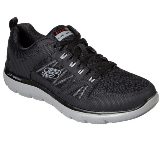 Skechers Summits - New World Tenisky Panske Čierne / Siva | 647-KBATCM