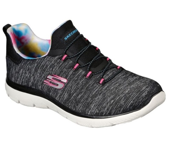 Skechers Summits - Rainbow Swirl Tenisky Damske Čierne / Ruzove | 835-NAQKUR