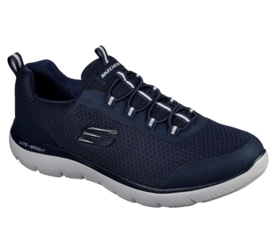 Skechers Summits - Repinski Slip On Panske Námornícka Modrá | 013-RMOUTF