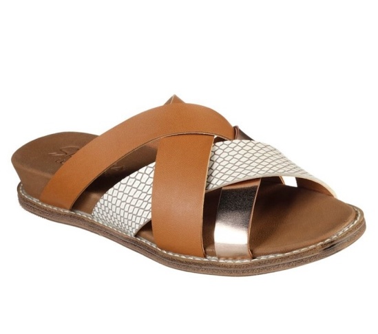 Skechers Sweet Chic Sandale Damske Hnede | 128-NMZDLE