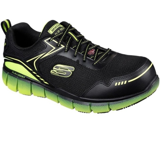 Skechers Telfin - Rieg Comp Spicou Tenisky Panske Čierne / Svetlo Zelene | 439-FAUWEN