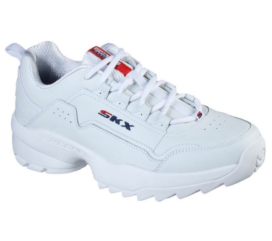 Skechers Tidao - Rigul Tenisky Panske Biele / Námornícka Modrá | 586-BSTZLE