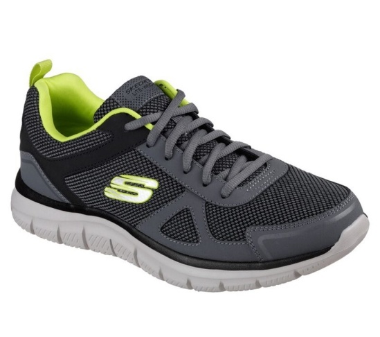 Skechers Tracking - Bucolo Tenisky Panske Siva / Svetlo Zelene | 983-IXPARL