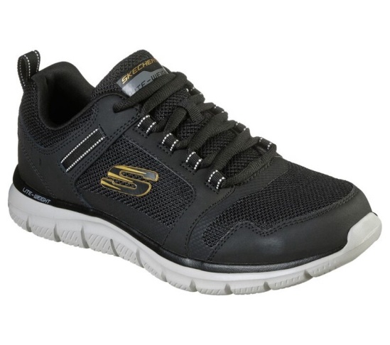Skechers Tracking - Knockhill Tenisky Panske Čierne / Zlate | 238-LMAFJR